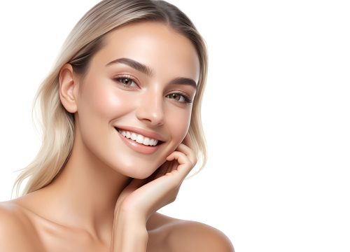 Beautiful woman with healthy skin and natural make up.