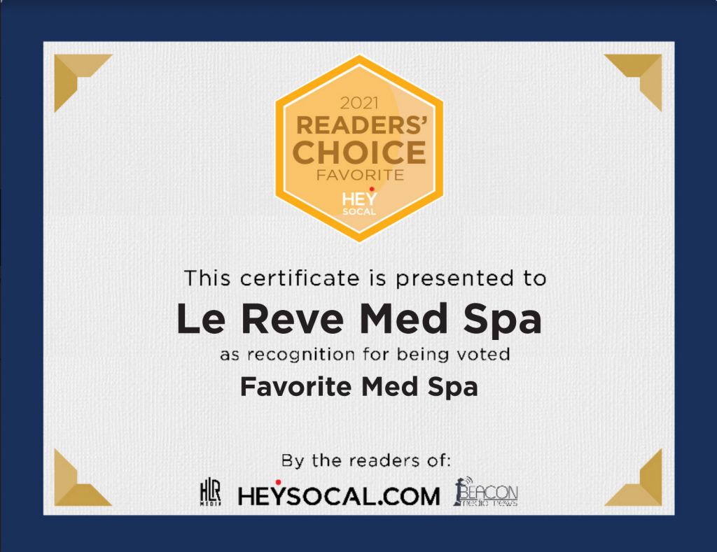 2021 Readers Choice Favorite Med Spa award